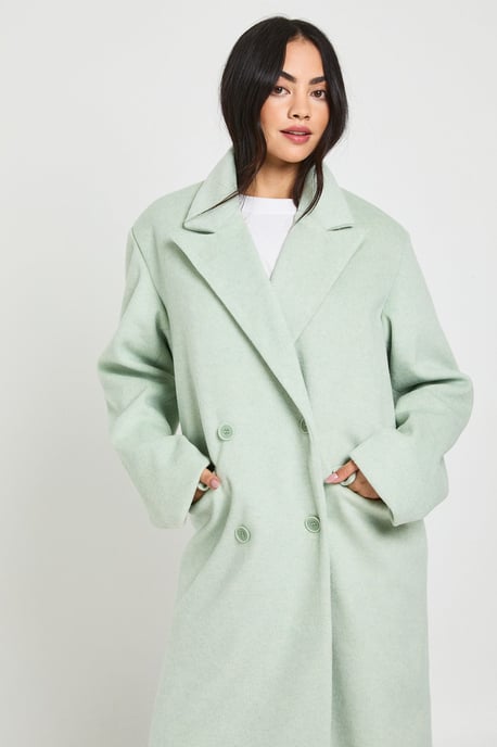 Maxi Wool Look Coat - Image 4