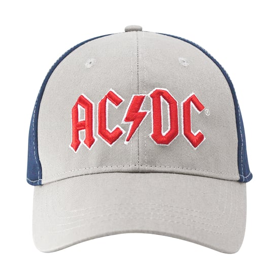 AC/DC Unisex Volwassen Baseballpet met Tweekleurig Logo (Grijs/Navy Blue/Rood) - Image 2