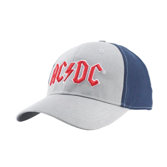AC/DC Unisex Volwassen Baseballpet met Tweekleurig Logo (Grijs/Navy Blue/Rood) - Image 3