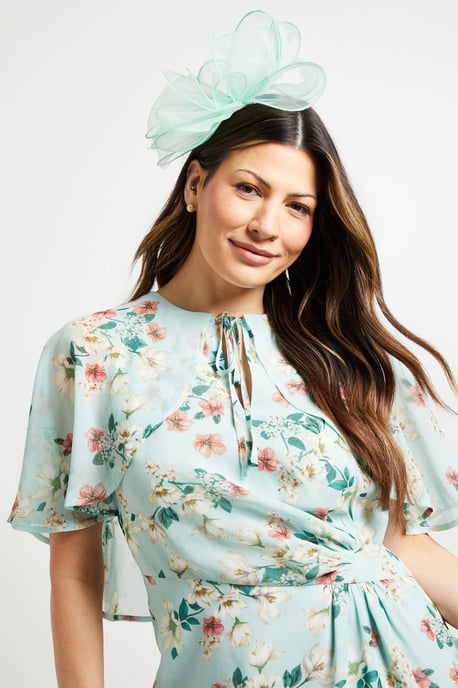 Cape Sleeve Ruched Midi Dress - Image 4