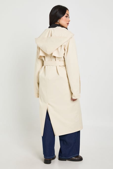 Trench Coat with Detachable Hood - Image 2
