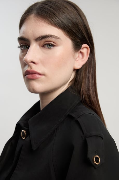 Pleated Back Trench Coat - Image 3