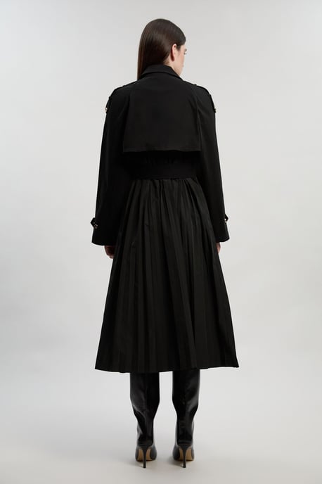 Pleated Back Trench Coat - Image 4