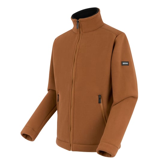 Regatta Heren Garrian II Full Zip Fleece Jacket (Geglazuurde Gember/Zwart) - Image 3