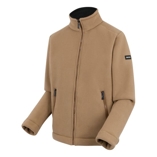 Regatta Heren Garrian II Full Zip Fleece Jacket (Ijskoffie/Zwart) - Image 3