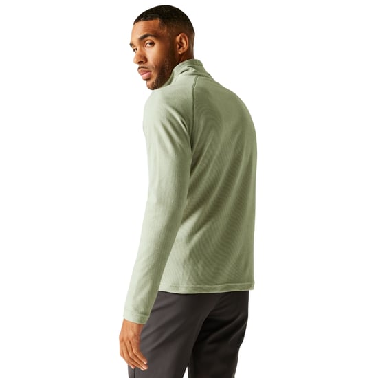 Regatta Great Outdoors - Heren Montes Fleece Sweater met Trechter Nek (Olijfgroen/steenwit) - Image 4