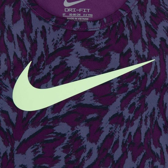 Nike Kinder/Kinder Veener Dierenprint Top & Korte Set (Paars) - Image 3