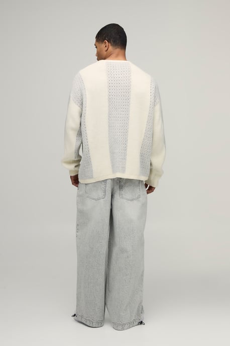 Oversized Knitted Mesh Sports Top - Image 2