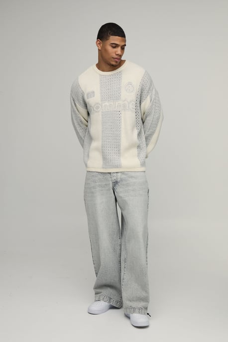 Oversized Knitted Mesh Sports Top - Image 4
