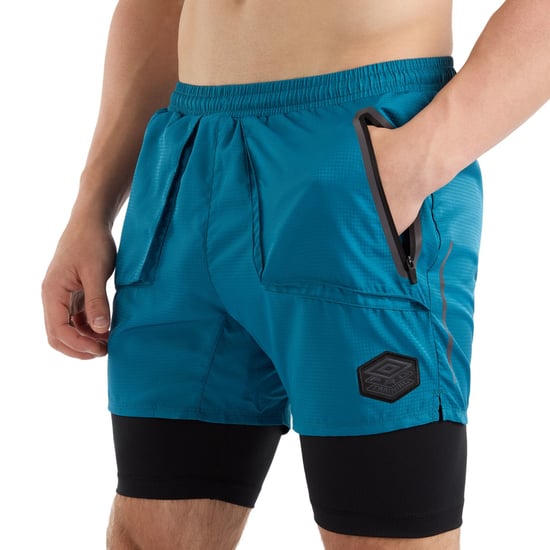 Umbro Heren Pro Training Elite Hybride Short (Corsair/Zwart) - Image 3