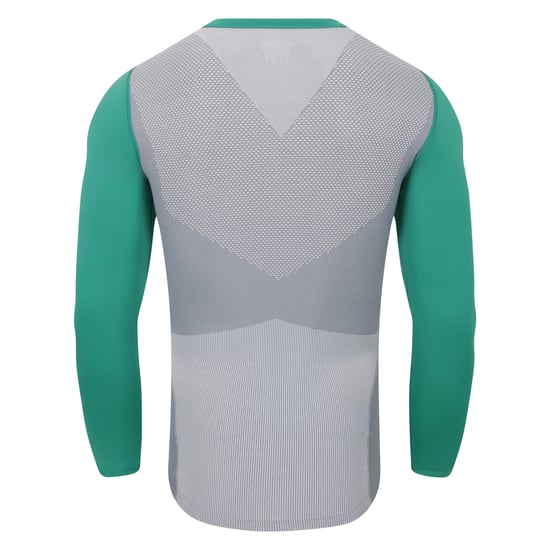Umbro Mens Pro Long-Sleeved Base Layer Top (Golf Green/Grey) - Image 2