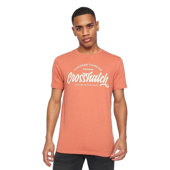 Crosshatch Heren Brandax Bedrukt T-Shirt (5-pack) (Marine/Oranje/Zwart/Grijs Marl/Wit) - Image 2