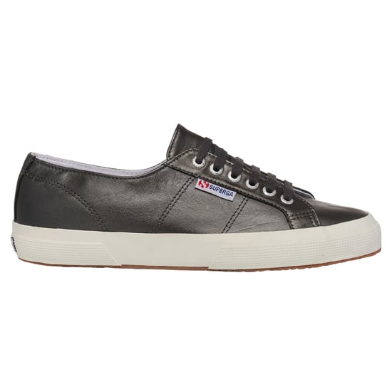 Superga Dames/Dames 2750 Metallic Leren Trainers (Metallic Zilver/Off Wit) - Image 4