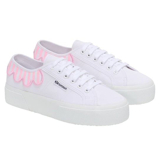 Superga Unisex Adult 3740 Leggera Umbrella Platform Trainers (Pink Nosegay/White) - Image 3