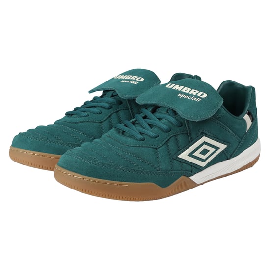 Umbro Heren Speciali Tr Flap Top Suede Trainers (Bosgroen/Antiek Wit/Zwart) - Image 4