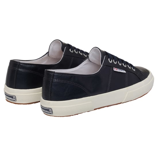 Superga Dames/Dames 2750 Metallic Leren Trainers (Metallic Zwart/Off Wit) - Image 2