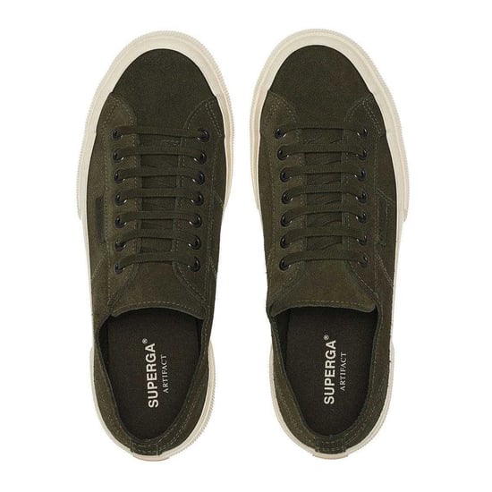 Superga Unisex Adult OG Flesh Out Suede Trainers (Academy Green/Off White) - Image 3