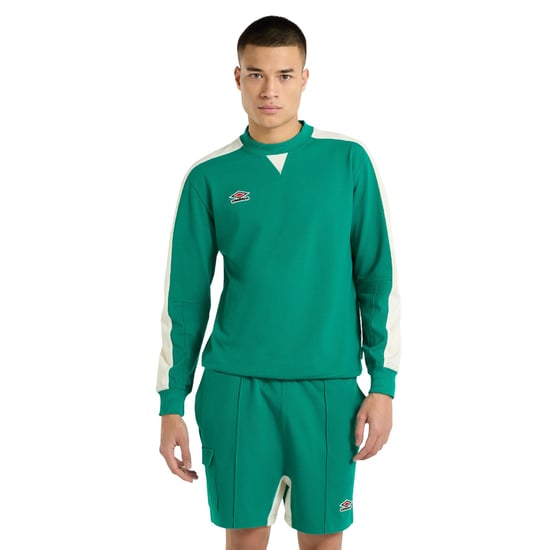 Umbro Heren Sweatshirt met Panelled Relaxed Fit (Quetzal groen/Papyrus) - Image 1