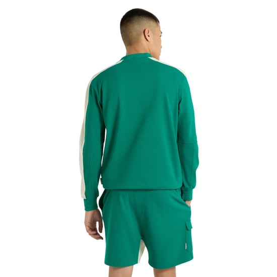 Umbro Heren Sweatshirt met Panelled Relaxed Fit (Quetzal groen/Papyrus) - Image 2