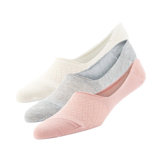 Superga Dames/Dames No Show Sokken (Set van 3) (Roze/Grijs/Wit) - Image 1