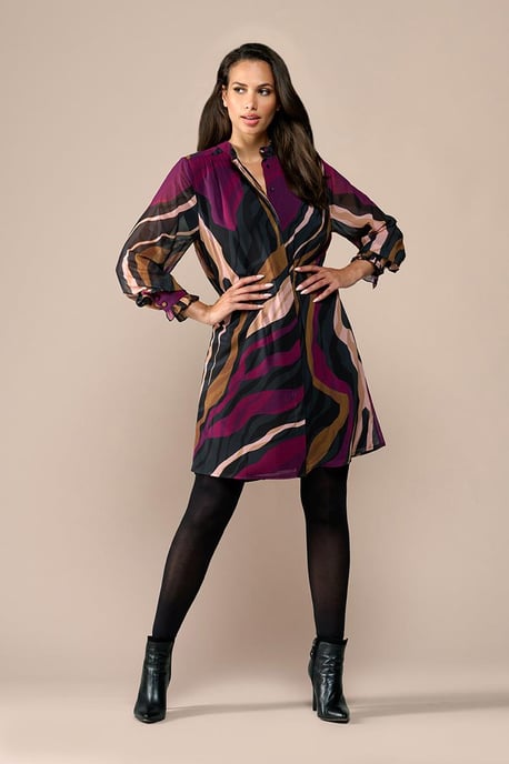 Ashley Print Tuniek Dark Berry - Image 1