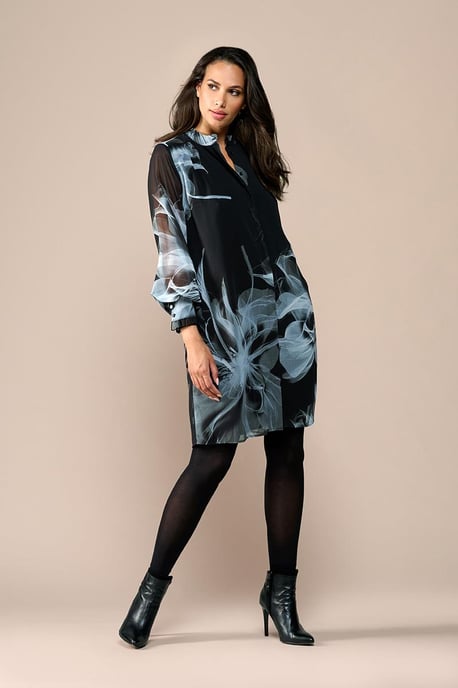Ashley Print Tuniek Zwart / Wit - Image 1