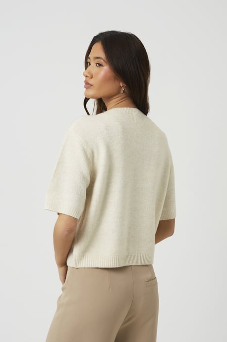 Stone Short Sleeve Jersey Knit Cardigan - Image 2