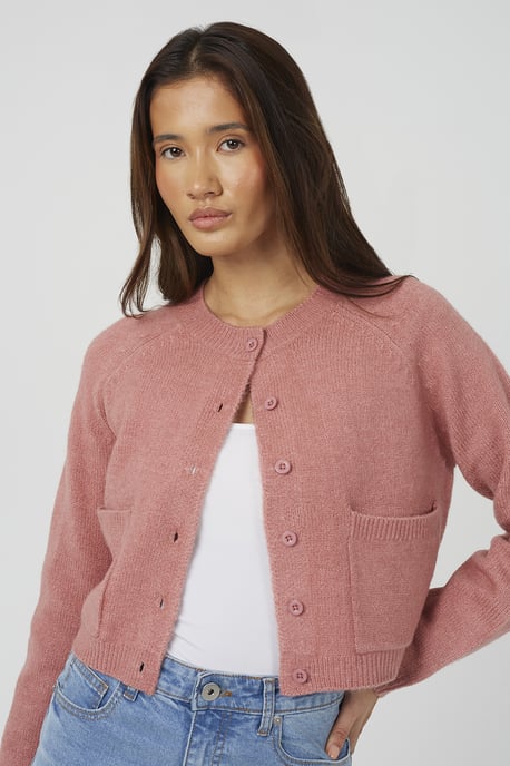 Rose Raglan Sleeve Soft Knit Cardigan - Image 4