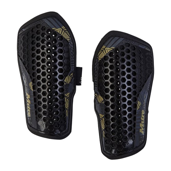 Mitre Mens Pro 2024 Aircell Technology Shin Guards Set (Black/Gold) - Image 1