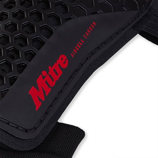 Mitre Unisex Adult 2024 Aircell Technology Hockey Shin Pads (Black/Red) - Image 4
