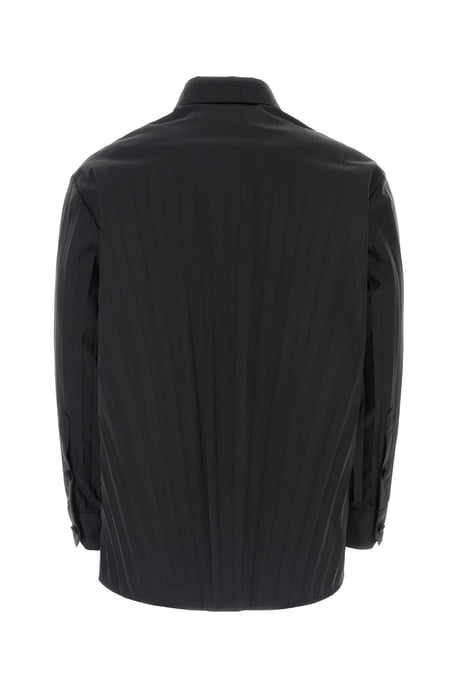 Black Tech Nylon Oversize Shirt - Image 2