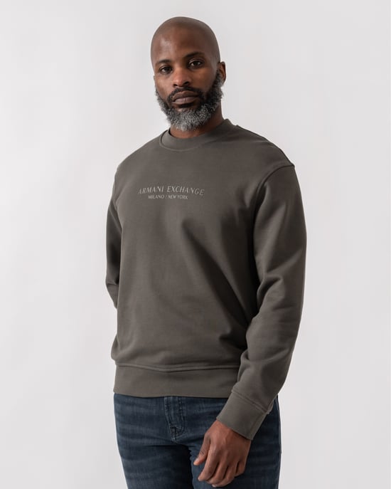 Chimera with Tonal Milano/New York Logo Sweatshirt in Dark Green - Image 4