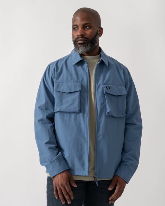 Pocket Overshirt in Blue - Image 2