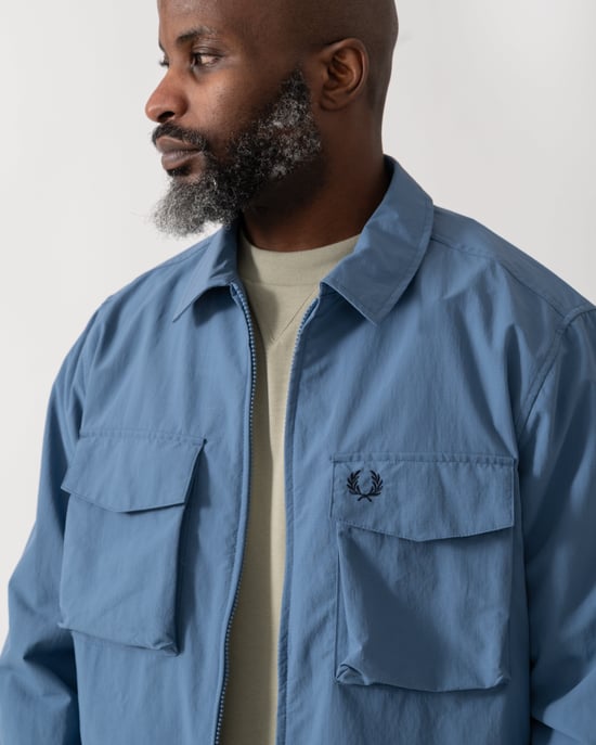 Pocket Overshirt in Blue - Image 4