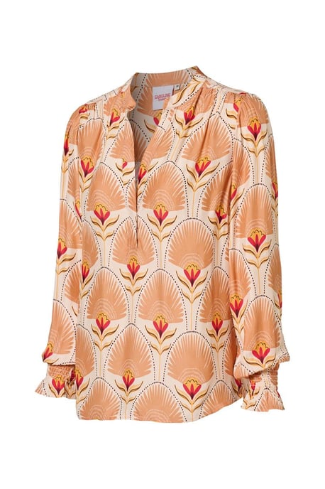 Caroline Tensen Malmo Blouse Zand / Multi - Image 3
