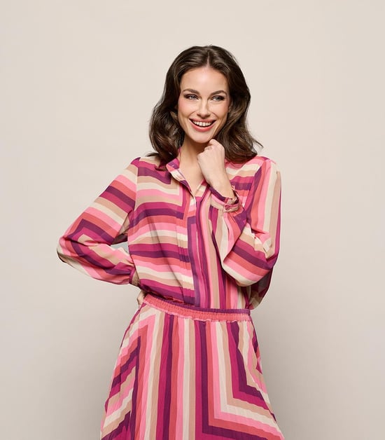 Ines Print Blouse Licht Berry / Multi - Image 6