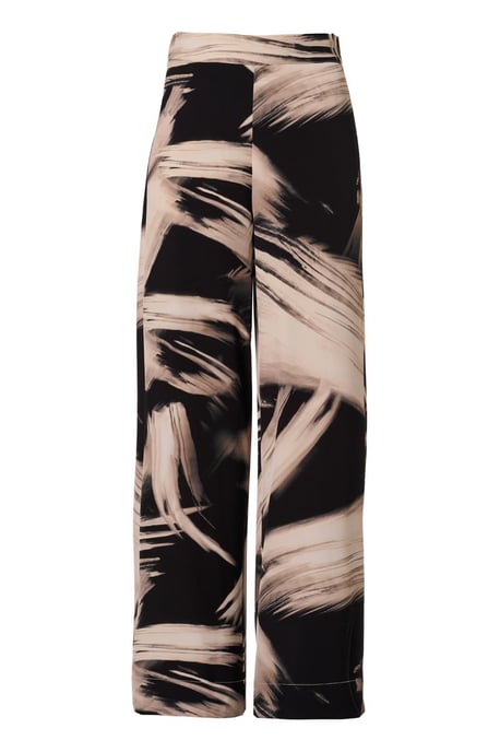 Aiden Print Broek Zwart / Off White - Image 3