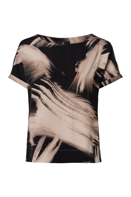 Macy Print Top Zwart / Off White - Image 3