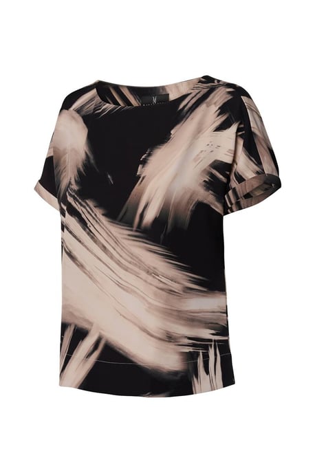 Macy Print Top Zwart / Off White - Image 4