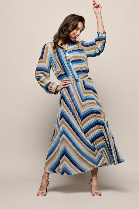 Lara Plisse Rok Blauw / Multi - Image 2