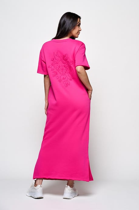 Caroline Tensen Ella Sweat Jurk Fuchsia - Image 1