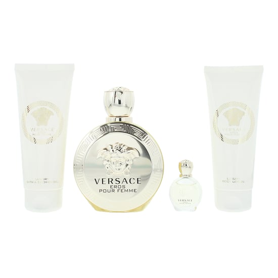 Versace Eros Pour Femme Eau de Parfum 100ml, Eau de Parfum 5ml, Body Lotion 100ml + Shower Gel 100ml - Image 2
