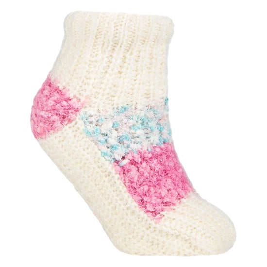 1 Paar Dames Sherpa Gevoerde Slippersokken - Warme Fluffy Comfortabele Binnenaccessoire - Image 1
