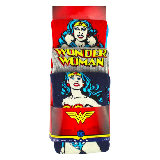 3 Paar Dames Katoenen Novelty Sokken - Wonder Woman Patroon Comfortabele Sokken - Image 2