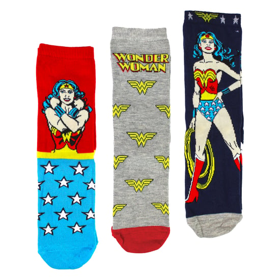 3 Paar Dames Katoenen Novelty Sokken - Wonder Woman Patroon Comfortabele Sokken - Image 3