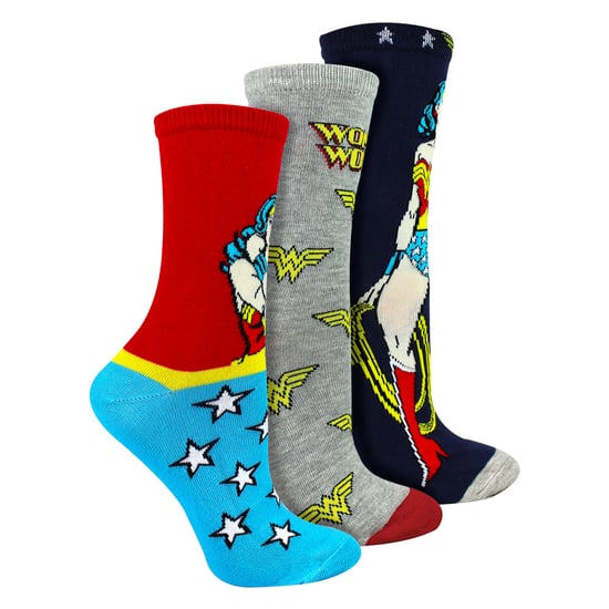 3 Paar Dames Katoenen Novelty Sokken - Wonder Woman Patroon Comfortabele Sokken - Image 4