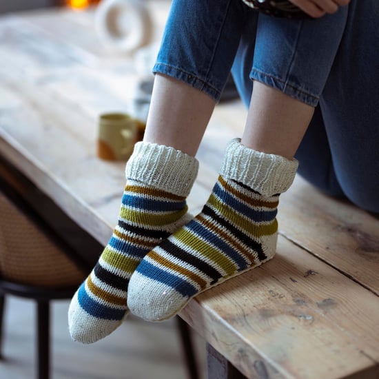 1 Paar Dames Chunky Fair Isle Moccasin Antislip Sokken - Warme Winter Slippersokken - Image 3