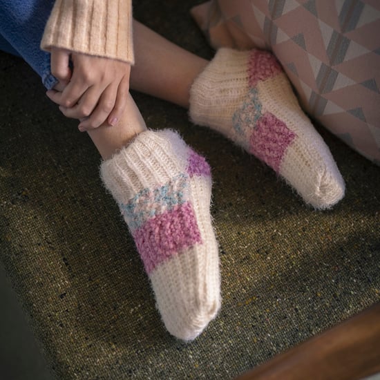 1 Paar Dames Sherpa Gevoerde Slippersokken - Warme Fluffy Gezellige Binnencomfort - Image 4