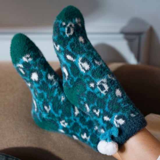 1 Paar Dames Sherpa Gevoerde Grip Sokken - Warme Fluffy Cozy Antislip Comfort - Image 3