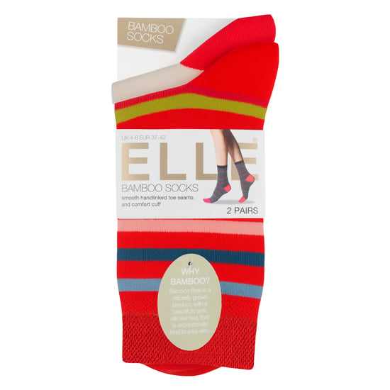 2-pack Dames Gestreepte en Effen Bamboosokken - Zacht Ademend Dagelijks Comfort - Image 2